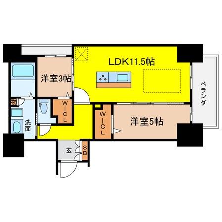 アーバネックス南新町の物件間取画像